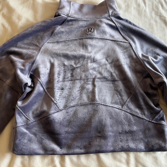 Lululemon Scuba Oversized Funnel-Neck Half Zip Velvet Sweater Sweatshirt Purple - Picture 13 of 15